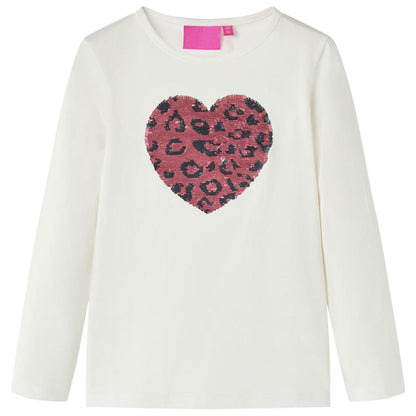 T-shirt manches longues enfant Écru 116