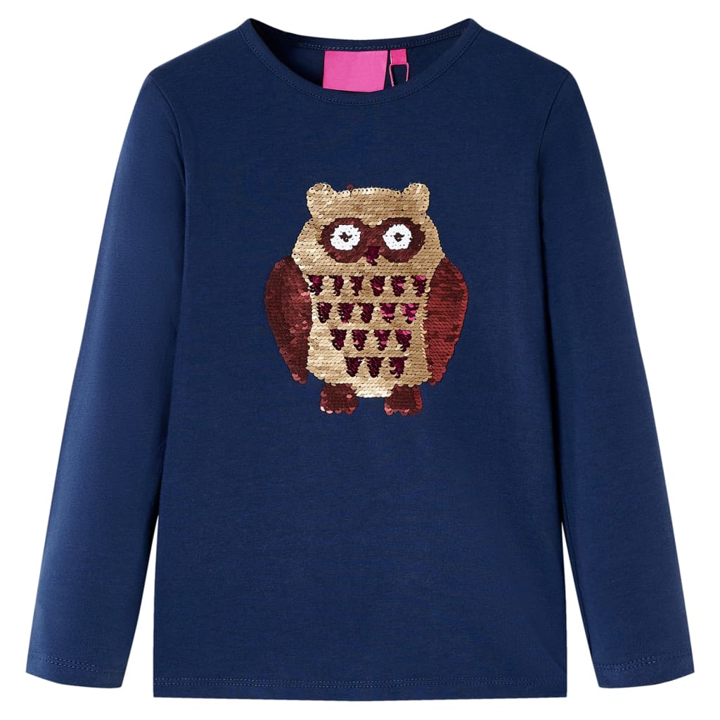 T-shirt manches longues enfant bleu marine 104