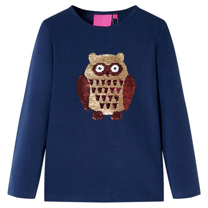 T-shirt manches longues enfant bleu marine 104