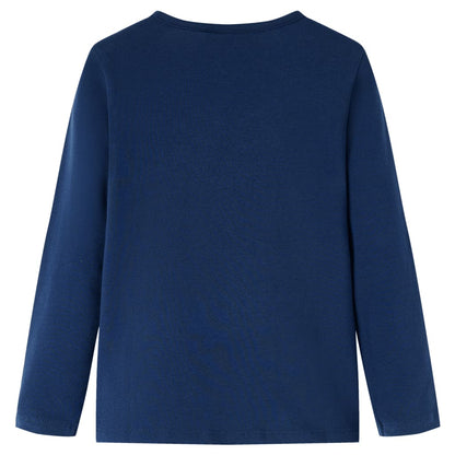 T-shirt manches longues enfant bleu marine 104