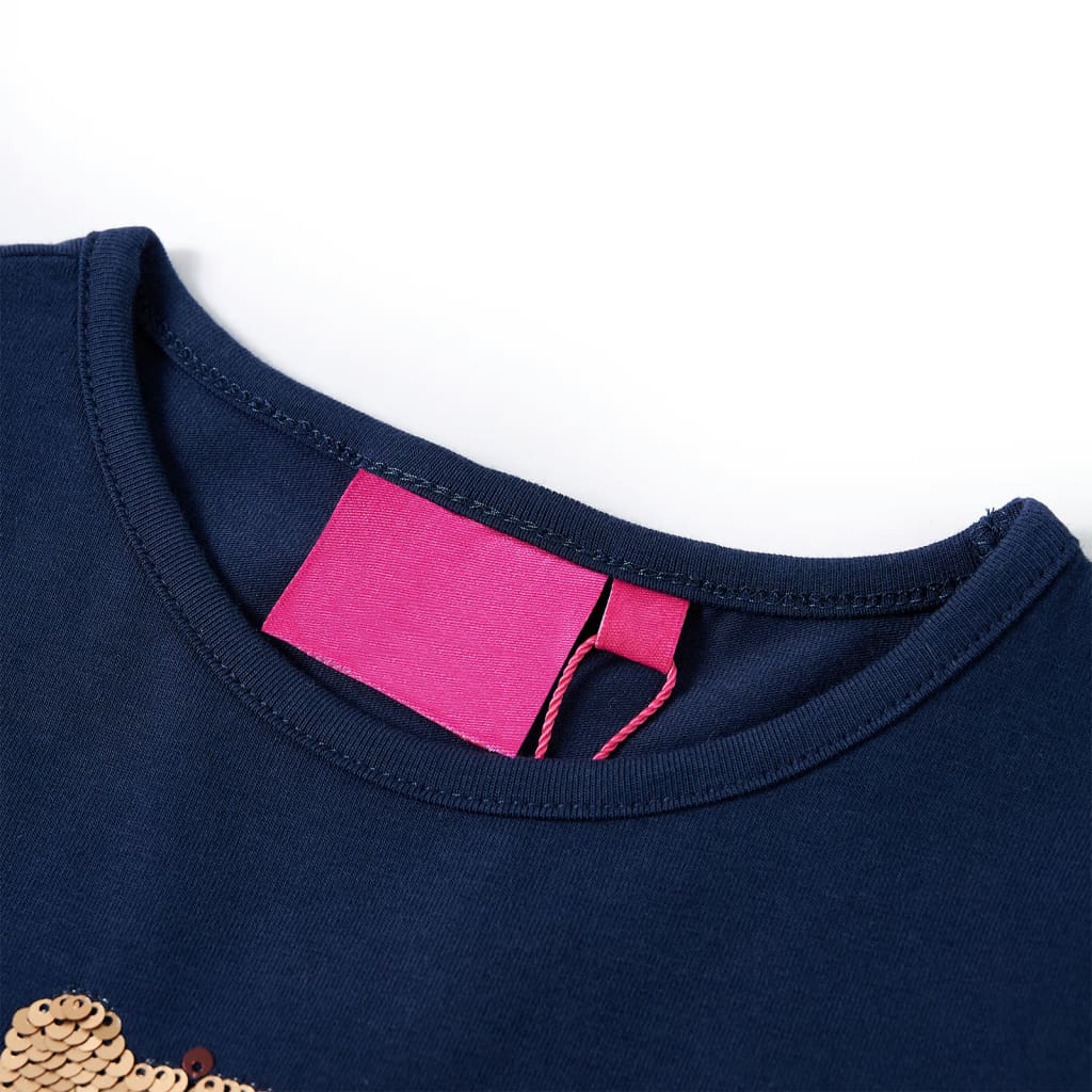 T-shirt manches longues enfant bleu marine 104