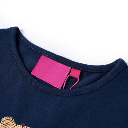T-shirt manches longues enfant bleu marine 104