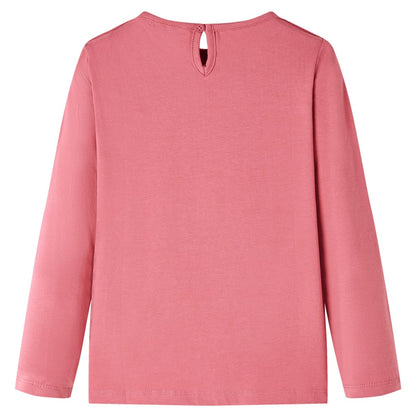 T-shirt manches longues enfant Rose vieilli 128
