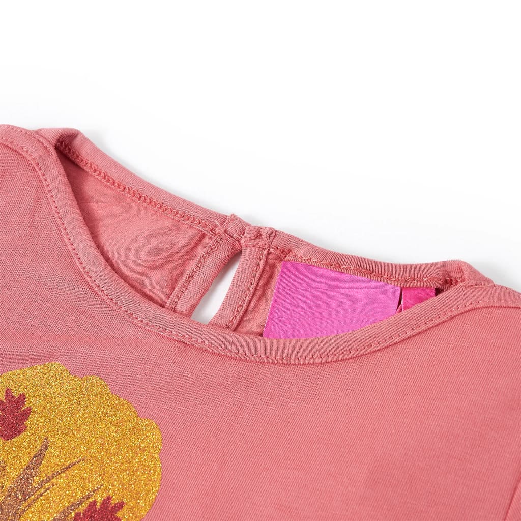 T-shirt manches longues enfant Rose vieilli 128