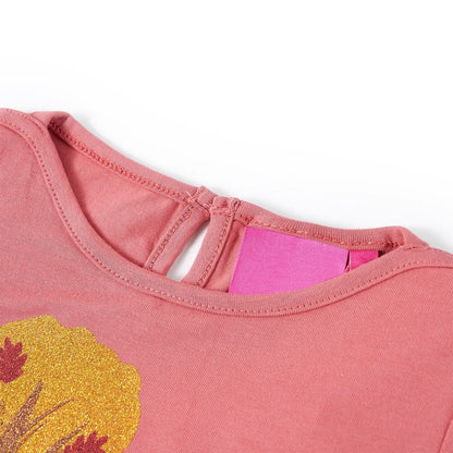 T-shirt manches longues enfant Rose vieilli 128