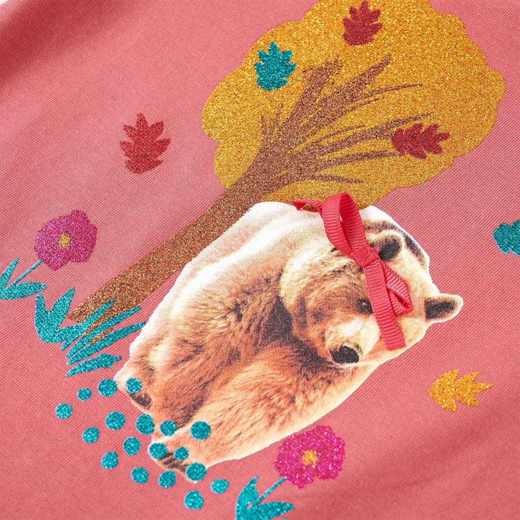 T-shirt manches longues enfant Rose vieilli 128