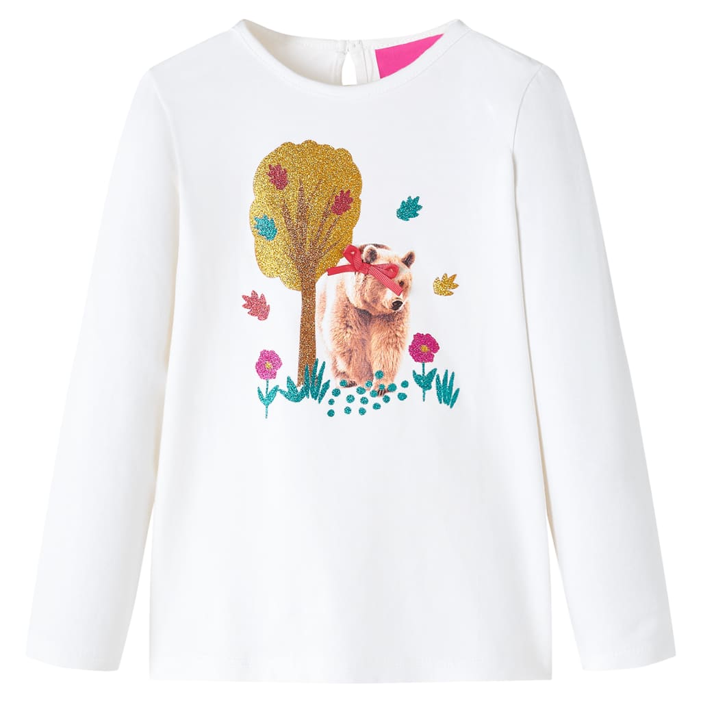 T-shirt manches longues enfant Écru 116