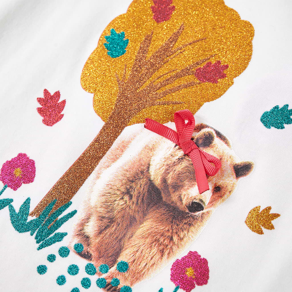 T-shirt manches longues enfant Écru 116