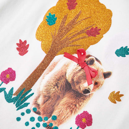 T-shirt manches longues enfant Écru 116