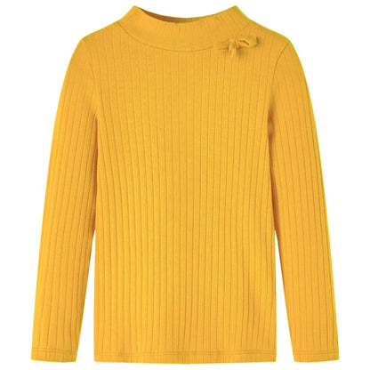 Kinder-Langarmshirt Rippstrick Dunkelocker 116