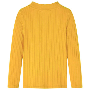 Kinder-Langarmshirt Rippstrick Dunkelocker 116