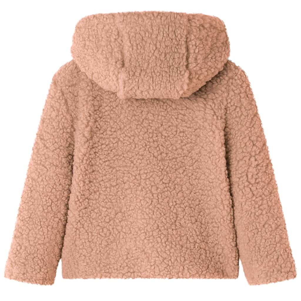 Veste à capuche enfant en fausse fourrure Teddy Cognac clair 104