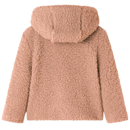 Veste à capuche enfant en fausse fourrure Teddy Cognac clair 104