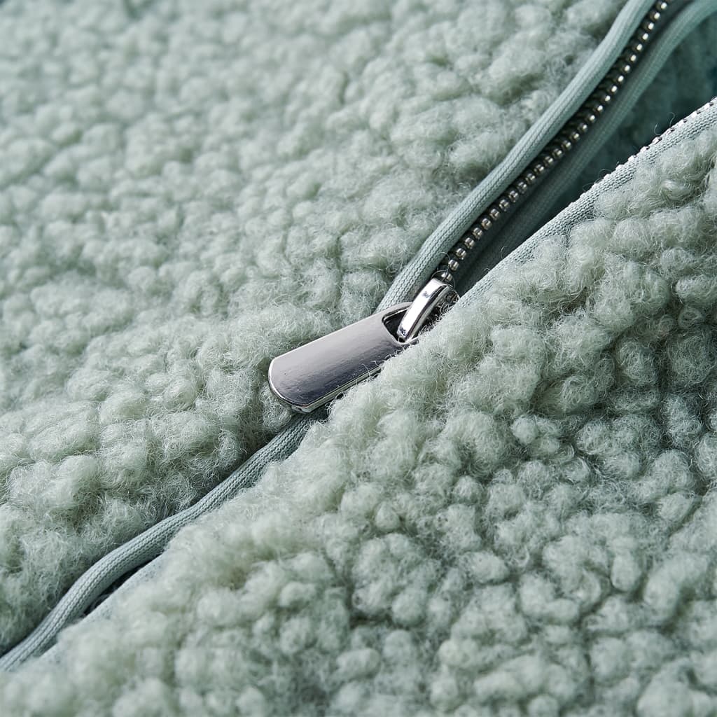 Veste à capuche enfant en fausse fourrure Teddy vert menthe 104