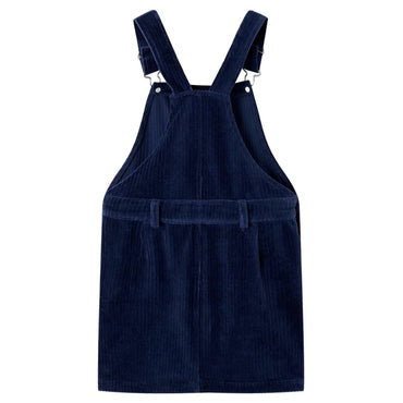 Kinder-Latzkleid Cord Marineblau 116