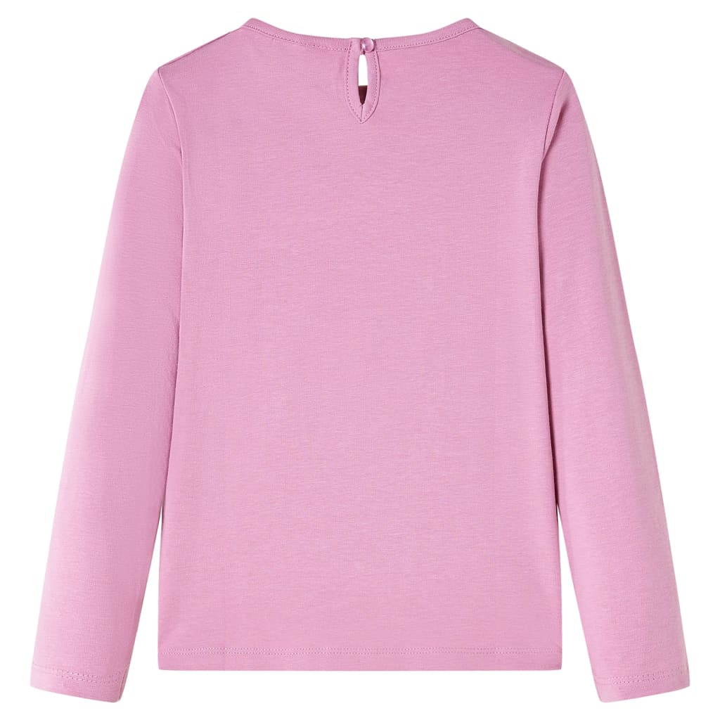 Kinder-Langarmshirt Dunkelrosa 92