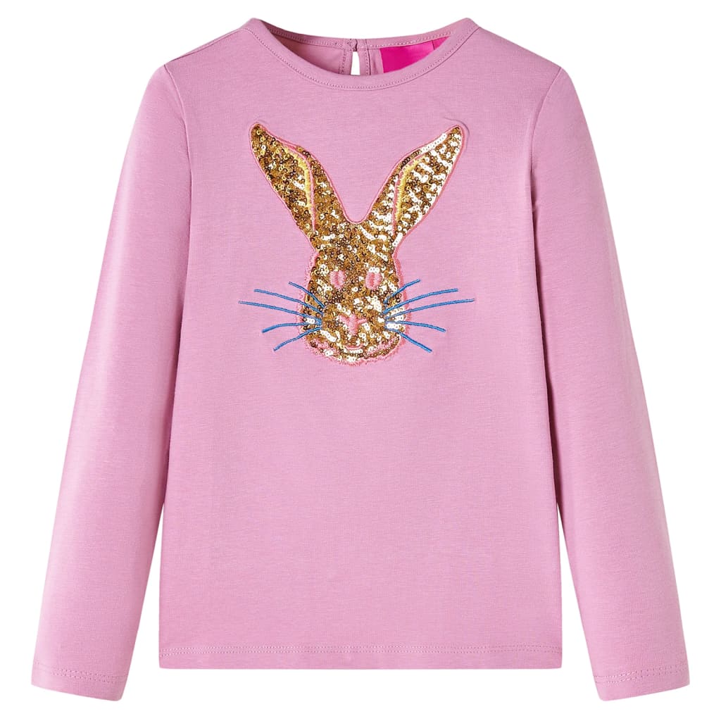 T-shirt enfant à manches longues Rose foncé 128