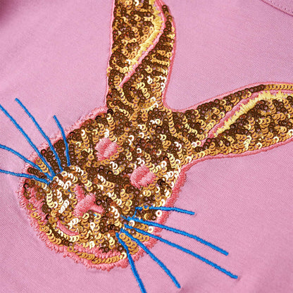 T-shirt enfant à manches longues Rose foncé 128