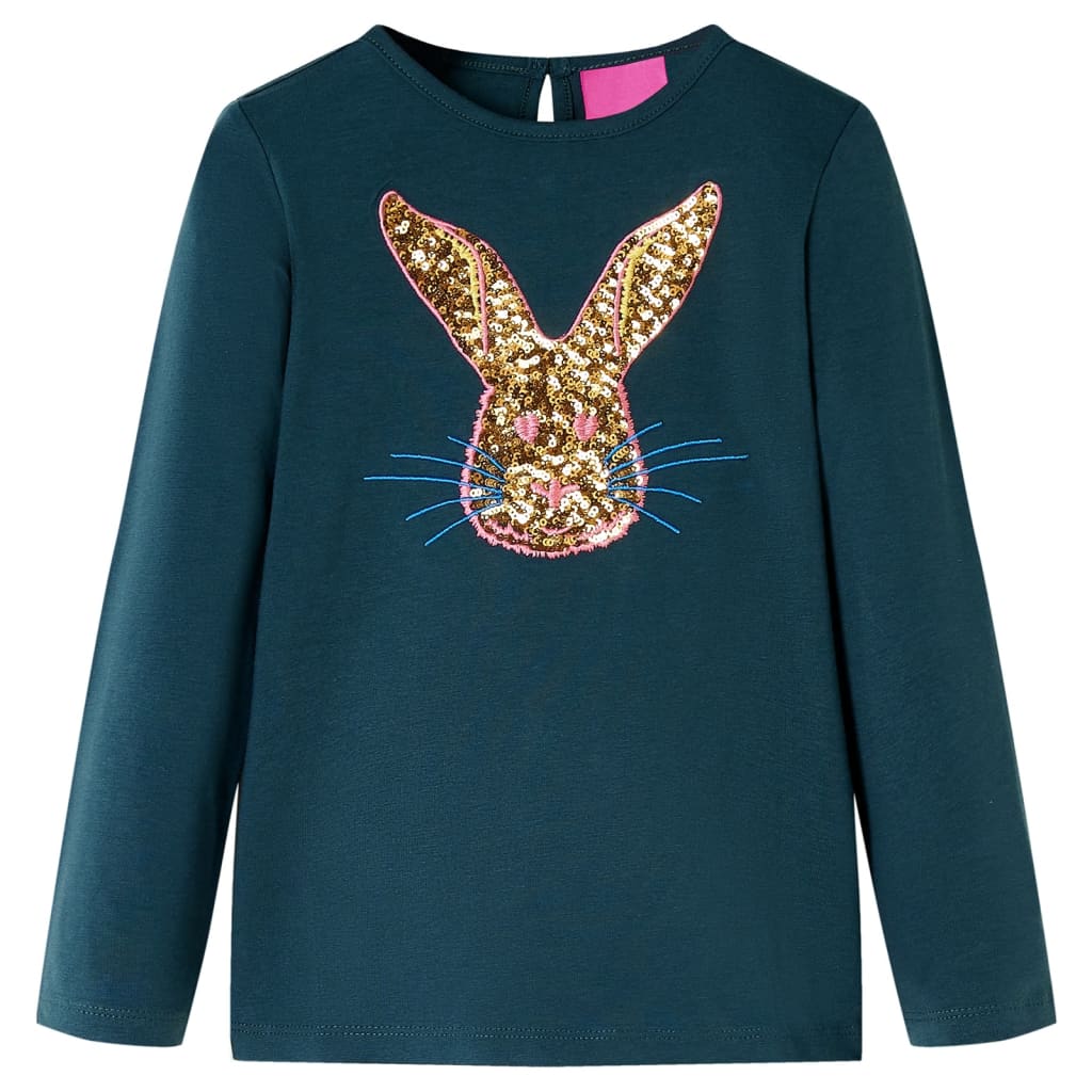T-shirt à manches longues enfant vert foncé 116