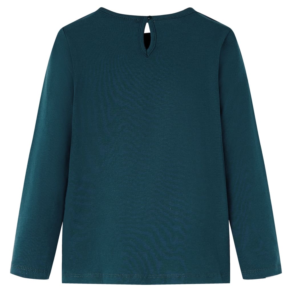 T-shirt à manches longues enfant vert foncé 116