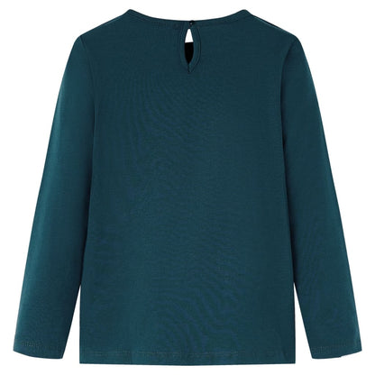 T-shirt à manches longues enfant vert foncé 116