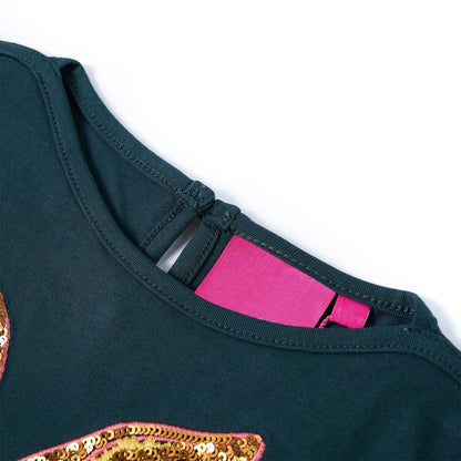 T-shirt à manches longues enfant vert foncé 116