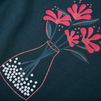 Kinder-Langarmshirt Dunkelgrün 104