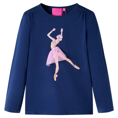 T-shirt manches longues enfant bleu marine 104