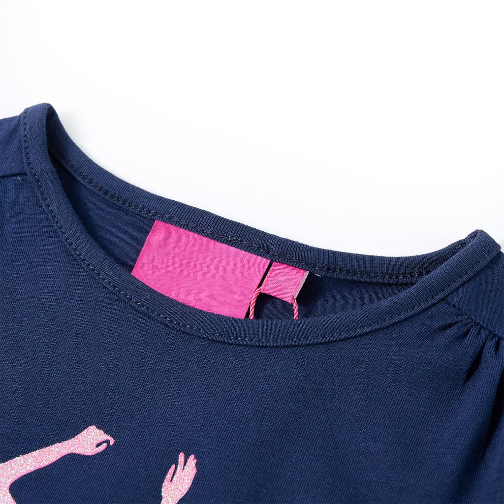 T-shirt manches longues enfant bleu marine 104