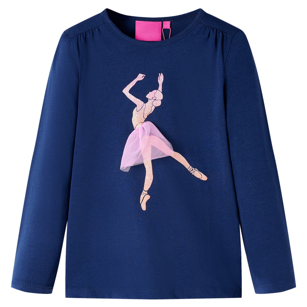 T-shirt manches longues enfant marine 128