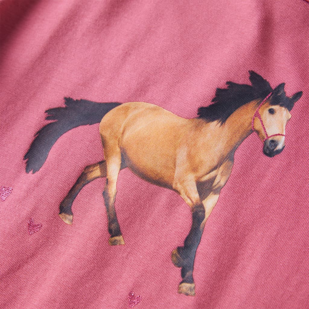 T-shirt manches longues enfant vieux rose 116