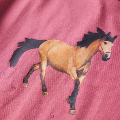 T-shirt manches longues enfant vieux rose 116