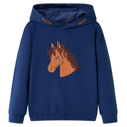 Kinder-Kapuzenpullover Marineblau 116