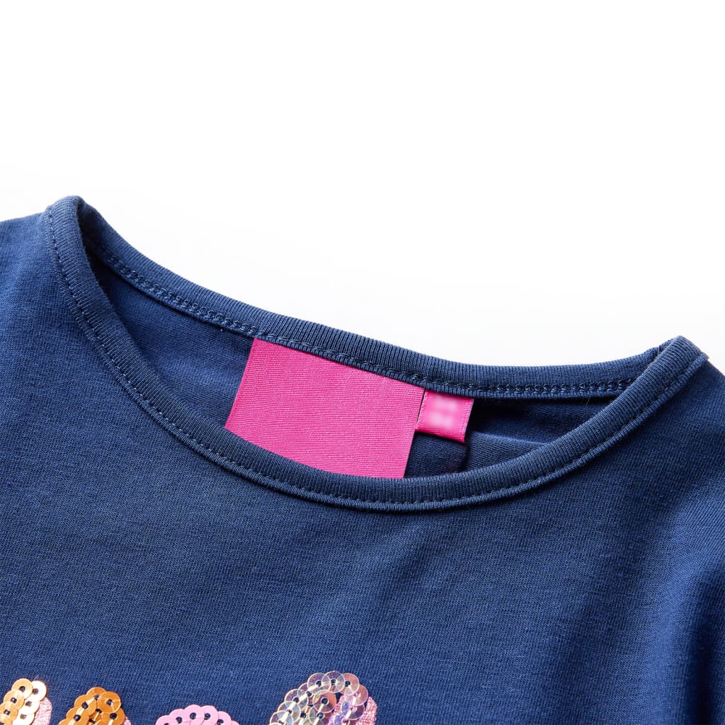 T-shirt manches longues enfant bleu marine 104