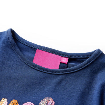 T-shirt manches longues enfant bleu marine 104