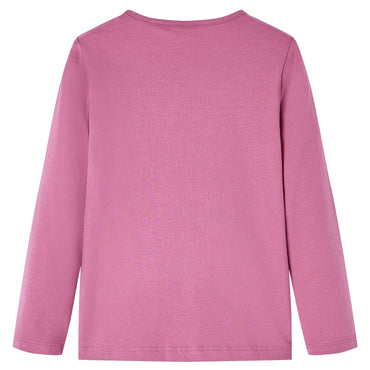 Kinder-Langarmshirt Himbeerrosa 92