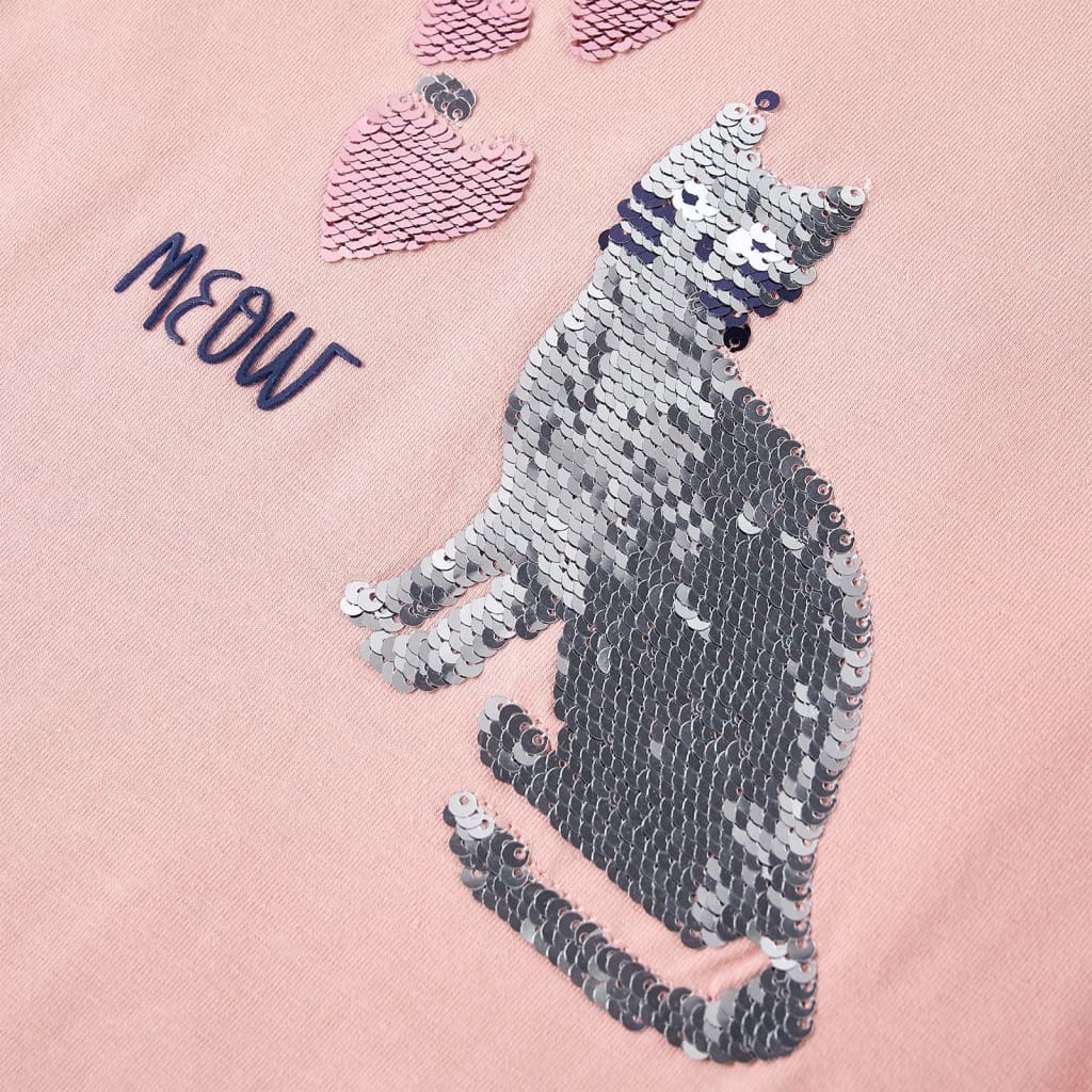 Kinder-Langarmshirt Hellrosa 128