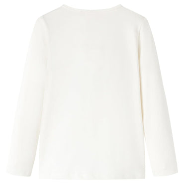 Kinder-Langarmshirt Ecru 116