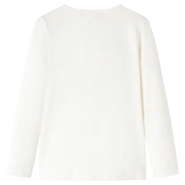 Kinder-Langarmshirt Ecru 128