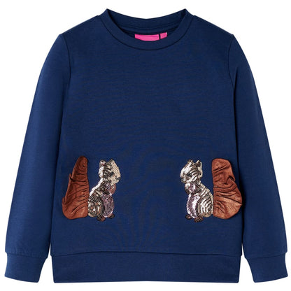 Kinder-Sweatshirt Marineblau 140