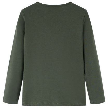 Kinder-Langarmshirt Khaki 92