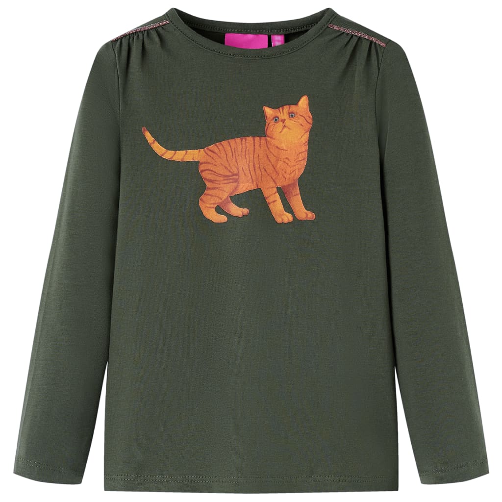 Kinder-Langarmshirt Khaki 128