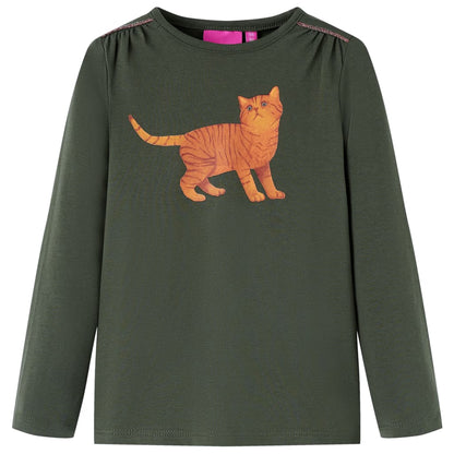 Kinder-Langarmshirt Khaki 128