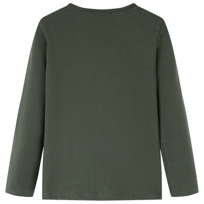 Kinder-Langarmshirt Khaki 140