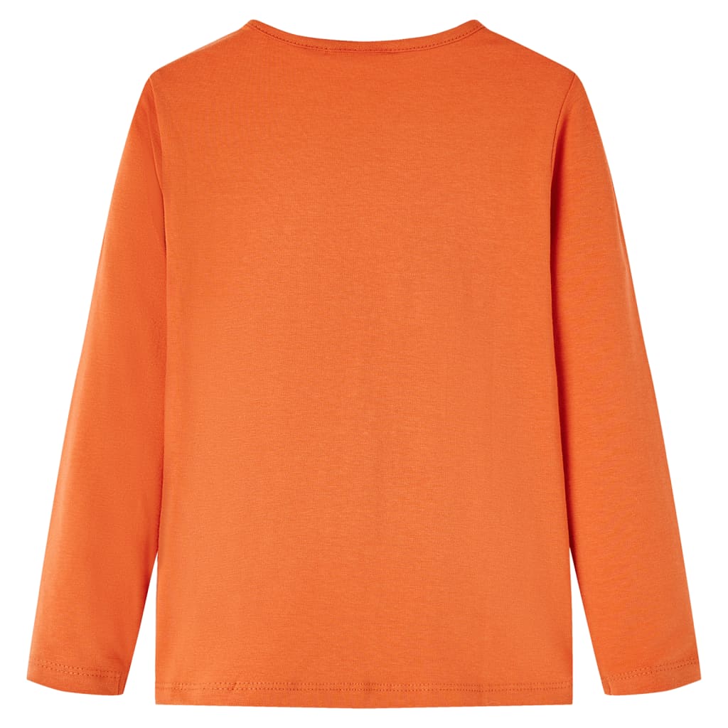 T-shirt manches longues enfant orange foncé 104