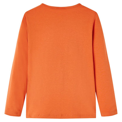 T-shirt manches longues enfant orange foncé 104