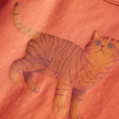 T-shirt manches longues enfant orange foncé 104