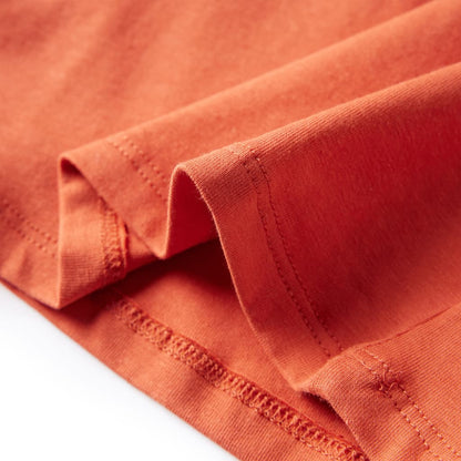 T-shirt manches longues enfant orange foncé 104