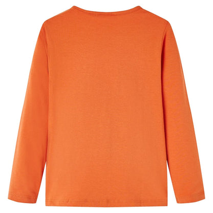 Kinder-Langarmshirt Dunkelorange 140