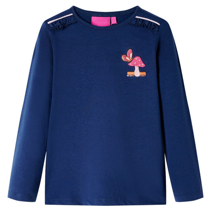 T-shirt manches longues enfant bleu marine 104